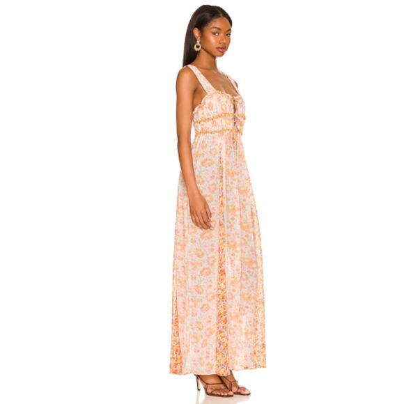 Charo Ruiz Ibiza Yara Maxi Dress in Warm Floral NWOT Size XS - Picture 3 of 4